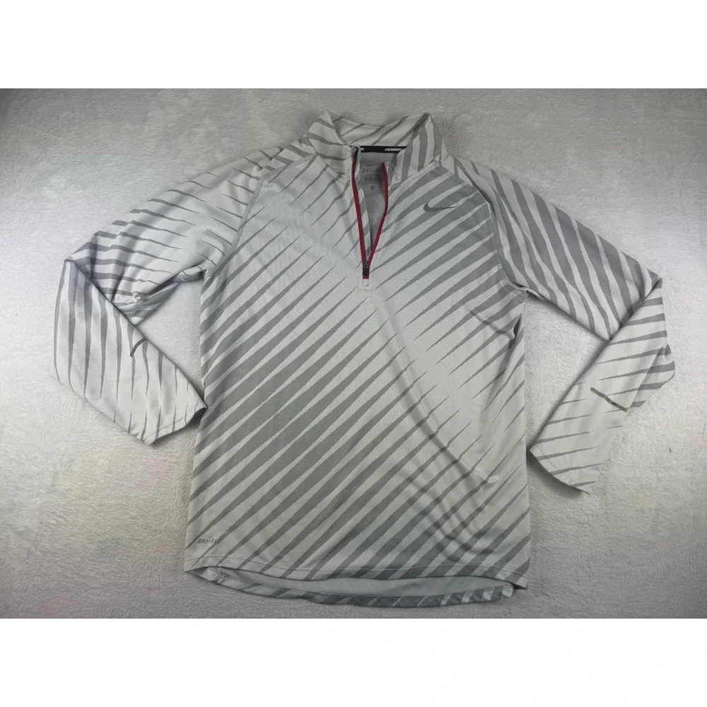 Men's Nike 1/4‎ Zip Pullover Dri-FIT Medium Lightweight Running Athletic